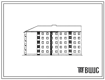 Типовой проект 114-090с.85 Пятиэтажная блок-секция двухсекционная торцевая левая на 30 квартир. Для строительства в городах и поселках городского типа