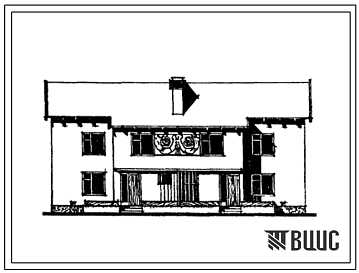 Типовой проект 144-24-75 Двухквартирный дом с четырехкомнатными квартирами в двух уровнях