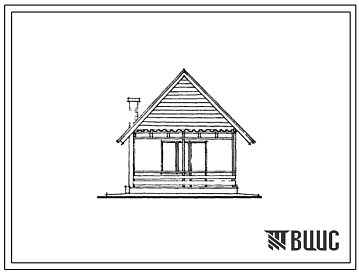 Типовой проект 183-000-211с.83 Двухкомнатный садовый домик летнего типа. Тип I.