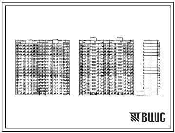 Типовой проект П3-1/16-П3-2/16 17-ти этажные панельные жилые блок-секции серии П3. Выпуск 1986 года