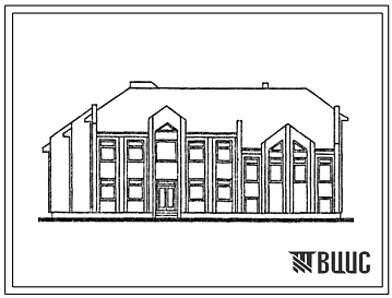 Типовой проект 264-21-48.13.87 Административное здание исполнительных комитетов апилинкового (сельского) Совета и городского Совета районного значения. Для Литовской ССР