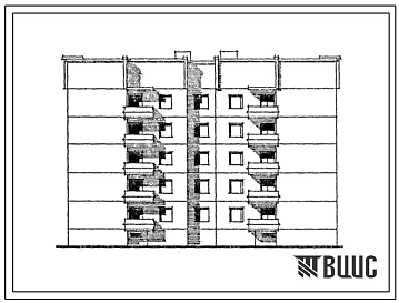 Типовой проект 120-020.2 Блок-секция 5-этажная 20-квартирная с торцевыми стенами 2Б-2Б-2Б-3Б. Для городского строительства в Литовской ССР