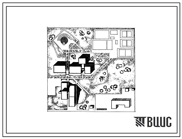 Типовой проект 244-04-40с Туристская база на 348 мест с расширением на летний период до 548 мест, для строительства в 3Б, 3В, 4Б, 4В климатических подрайонах сейсмичностью 7 и 8 баллов (Генплан)