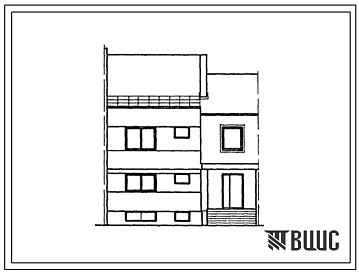 Типовой проект 141-000-584.13.87 5-ти комнатный блокированный жилой дом с квартирой в двух уровнях для государственного строительства на селе Латвийской ССР в кирпично-панельных конструкциях