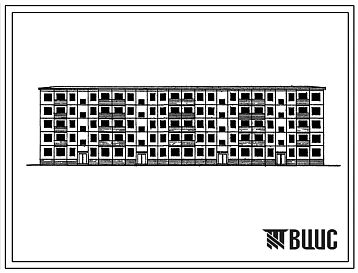 Типовой проект 1-464А-55 Пятиэтажный четырехсекционный крупнопанельный жилой дом на 80 квартир.