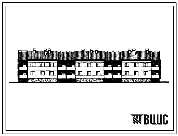 Типовой проект 111-26-95.85 2-этажный 3-секционный 16-квартирный жилой дом (наружные стены из Аглопоритобетонных панелей). Для строительства во 2 климатическом районе Украинской ССР (Полтавская область).