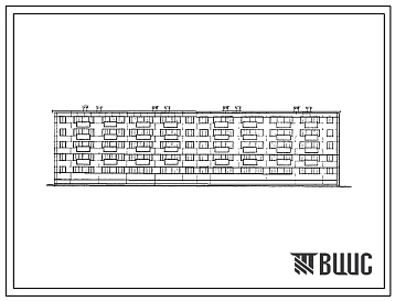 Типовой проект 1-467А-15  Пятиэтажный четырехсекционный крупнопанельный жилой дом на 60 квартир широтной ориентации.