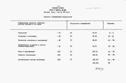 Альбом 6 Спецификации оборудования