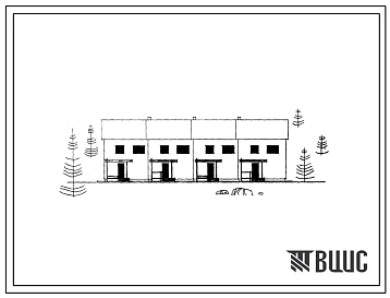 Типовой проект 144-31-32 Двухэтажный четырехквартирный кирпичный жилой дом с 3, 4 комнатными квартирами в двух уровнях (трехкомнатных  2, четырехкомнатных  2). Для строительства во II и III строительно-климатических зонах. (Для 1 и 3 проектно-строительных