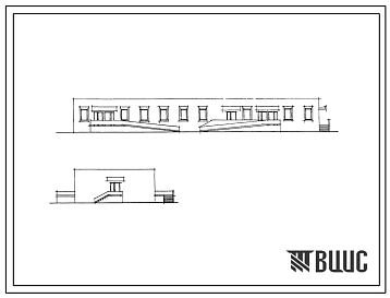 Типовой проект 244-1-38 Изолятор детского санатория на 210 мест. Здание одноэтажное. Стены из кирпича.