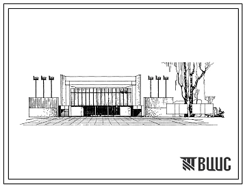 Типовой проект 260-13-64 Киноплощадка на 1000 мест. Подпорные стены из бетонных блоков.