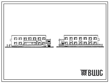 Типовой проект 244-1-48 Изолятор детского санатория на 360 мест. Здание двухэтажное. Стены из кирпича.