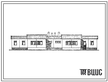 Типовой проект 181-000-326с.85 1-этажный 2-квартирный жилой дом с 3-комнатными квартирами. Для строительства в 4А климатическом подрайоне сейсмичностью 7 баллов.