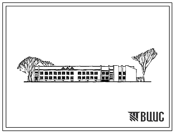 Типовой проект 224-1-572.13.87 Средняя общеобразовательная школа на 11 классов (264 учащихся). Стены из кирпича.