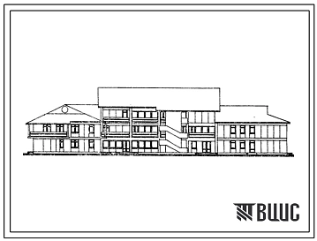 Типовой проект 273-31.91с.13.86 Общественный центр сельского населенного пункта Тип 3 со стенами из крупных блоков (для Грузинской ССР)