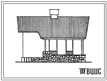 Типовой проект 184-000-204с Одноэтажный однокомнатный садовый домик.