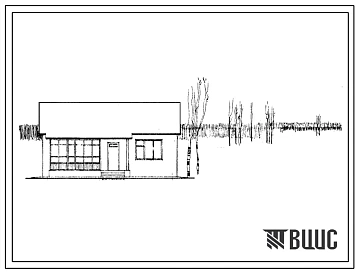 Типовой проект 184-14-8/68 Одноэтажный одноквартирный трехкомнатный дом со стенами из кирпича ли шлакобетонных камней и деревянными деталями заводского изготовления. Для строительства во 2 и 3 строительно-климатических зонах.