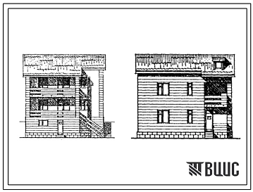 Типовой проект 145-18-26с.13.87 Одноквартирный 2-этажный 4-комнатный жилой дом (стены из туфового камня) на крутом рельефе. Для государственного строительства в сельской местности Армянской ССР