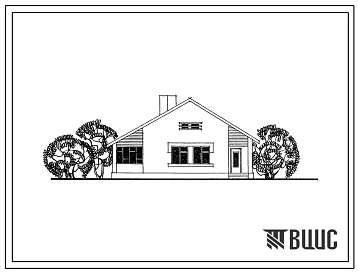 Типовой проект 184-24-86/1 Одноэтажный жилой дом с четырехкомнатной квартирой для индивидуальных застройщиков. Для строительства во 2 и 3 климатических районах Украинской ССР