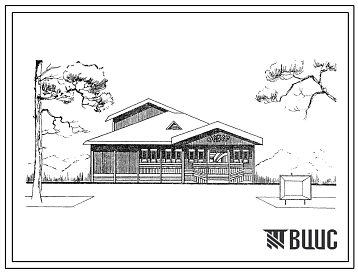 Типовой проект 266-13-120см.83 Кинотеатр на 200 мест (стены брусчатые). Для строительства в 1А,1Б,1Г климатических подрайонах сейсмичностью 7 и 8 баллов на вечномерзлых грунтах с использованием по 1 принципу.