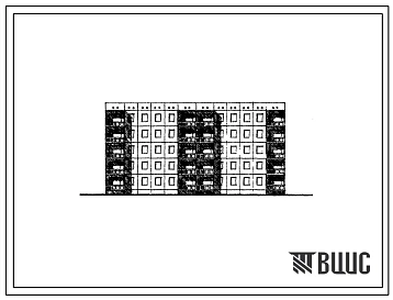 Типовой проект 105-013с Блок-секция пятиэтажная рядовая, торцевая левая, правая на 20 квартир (четырехкомнатных 4Б-10, пятикомнатных 5Б-10). Для строительства в 3 климатическом районе Киргизской ССР сейсмичностью 8 баллов