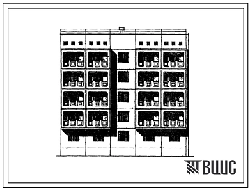 Типовой проект 183-02с.13.86 Блок-секция 5-этажная 10-квартирная торцевая правая 2Б-5Б (для Талды-Курганской области, г. Талды-Курган Казахской ССР)