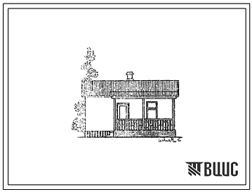 Типовой проект 184-000-40с Двухкомнатный садовый летний домик. Для строительства в районах сейсмичностью 7,8 и 9 баллов