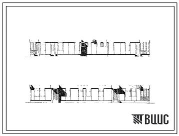 Типовой проект 183-126-31 Одноэтажный двухквартирный неканализованный  жилой дом с квартирами 4Б-5А из ячеистого бетона.