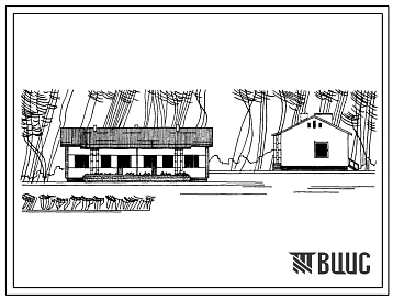 Типовой проект 183-12-85 Двухквартирный одноэтажный жилой дом с трехкомнатными квартирами, с стенами из газосиликатных блоков.
