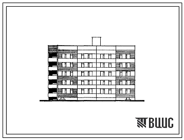 Типовой проект 88-047.86 Пятиэтажная блок-секция рядовая, торцевая на 35 квартир