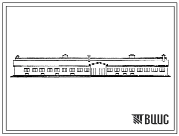 Типовой проект 194-61 Свинарник - логовище на 950 мест (для репродуктивной фермы на 100 основных и 300 разовых свиноматок).