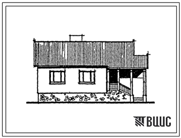 Типовой проект 183-000-411.13.86 Одноэтажный одноквартирный 3-комнатный жилой дом с подвалом для государственного строительства в Латвийской ССР
