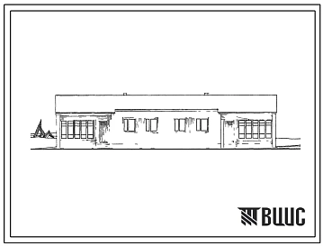 Типовой проект 184-16-4/71 Одноэтажный двухквартирный дом с трехкомнатными квартирами для строительства в районах с расчетной наружной температурой -20, -30, -40С.