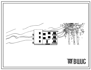 Типовой проект 154-12-120 3-этажный 1-секционный 24-квартирный жилой дом для малосемейных (двухкомнатных 2А-5, однокомнатных 1А-10, однокомнатных 1Б-9) для строительства в 1В климатическом подрайоне, 2 и 3 климатических районах.