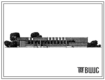 Типовой проект 224-6-4 Блок - хозяйственных помещений для сельских школ- интернатов на 560 учащихся. Тип II/ Здание одноэтажное. Стены из кирпича.