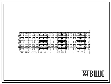 Типовой проект 1ЛГ-504Д-7 Пятиэтажный семисекционный крупнопанельный жилой дом на 140 квартир (однокомнатных  90, двухкомнатных  45, трехкомнатных  5).
