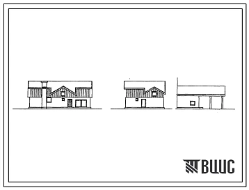 Типовой проект 195-000-0344.85 Хозяйственные постройки с помещениями для содержания скота и птицы, гараж, тип 1,2,3. Стены из мелкоштучного камня известняка-ракушечника