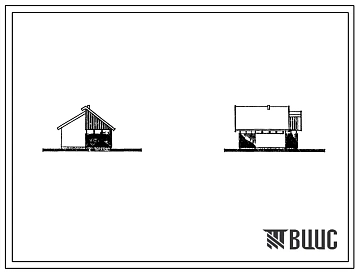Типовой проект 284-9-30 Наземный туалет на 4 места (без отопления и водопровода) для строительства в Литовской ССР