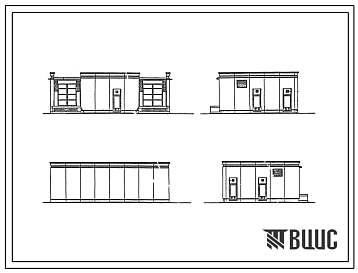 Типовой проект РТП-82/89 Распределительный пункт 10 кВ совмещенный с трансформаторной подстанцией 2х630 (2х1000) кВа из сборных железобетонных изделий