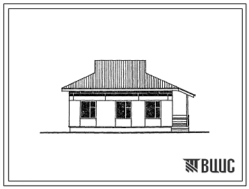 Типовой проект 183-24-188.84 Одноэтажный одноквартирный жилой дом с 2-комнатной квартирой для государственного строительства