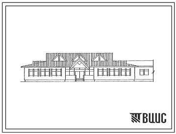 Типовой проект 224-06-25.91 Блок-пристройка  для шестилеток на 2 класса. Стены из кирпича. Здание одноэтажное.