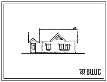 Типовой проект 184-16-106.3.13.87 Одноэтажный одноквартирный жилой дом с трехкомнатной квартирой для государственного строительства в Северо-Кавказской зоне РСФСР. Вариант - стены из известняка-ракушечника