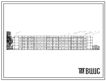 Типовой проект 111-76-2СП Крупнопанельный четырехэтажный шестисекционный дом на 56 квартир (однокомнатных-16, двухкомнатных-24, трехкомнатных-16), для районов с сейсмичностью 9 баллов. Для строительства в 4 строительно-климатической, на просадочных грунта