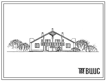 Типовой проект 144-42-116с/1 Дом на 2 трехкомнатные квартиры типа 3Б