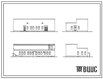 Типовой проект 254-9-103.84 Пищеблок наркологического диспансера на 100 посещений в смену со стационаром на 200 коек. Здание одноэтажное. Стены из кирпича.