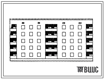 Типовой проект 87-046 Блок-секция пятиэтажного дома рядовая на 20 квартир Р3А-4Б и 3А-4Б