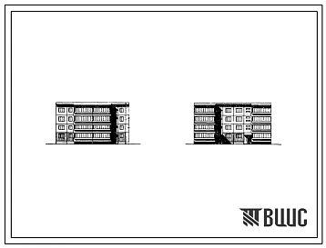 Типовой проект 76-047сп Четырехэтажная блок-секция на 16 квартир (3Б.2Б-2Б.3Б) поворотная правая.