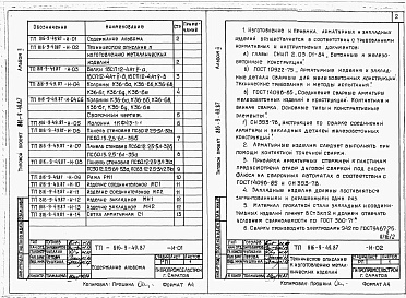 Альбом 2 Чертежи индустриальных строительных конструкций и изделий