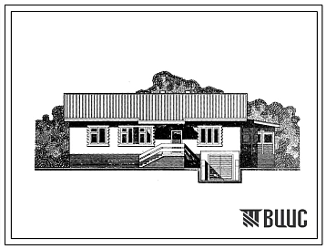 Типовой проект 184-000-275с.84 1-этажный 1-квартирный жилой дом с 6-комнатной квартирой (с подвалом для индивидуального строительства). Для строительства в районах сейсмичностью 8 баллов.