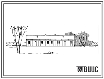 Типовой проект 183-52-49с  Одноэтажный двухквартирный жилой дом с двухкомнатными квартирами. Для индивидуального строительства.